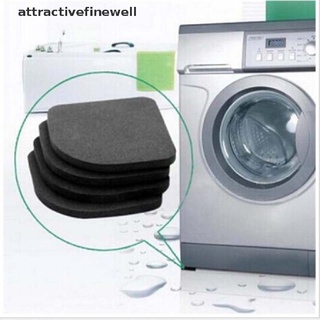 [attractivefinewell] 4 almohadillas de silencio para lavadora, nevera, antideslizantes, antivibración