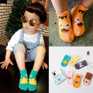 Mayy 1 par de calcetines para niños lindos de dibujos animados impresos bebé antideslizante calcetines para 0-4 años