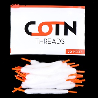 [qingruxtny] 20pcs Prebuilt Wire Coil Threads Organic Vape Cotton Strips Shoelace for RTA RDA [HOT]