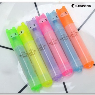 flo 6 pzs mini rotuladores de fluorescencia/6 colores/suministros de escuela y oficina