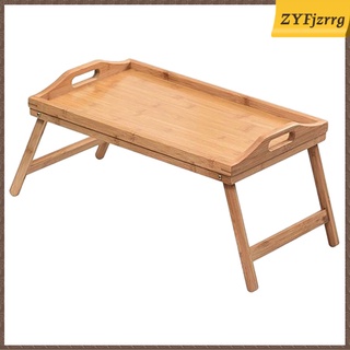 1 bandeja portátil de madera con patas plegables, mesa de cama, sofá, comer