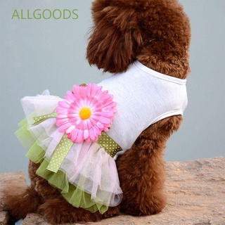 Allgoods linda princesa margarita gasa tutú falda verano vestidos de fiesta mascota perro vestido rosa Bowknot gato ropa cachorro primavera boda vestido de bola/Multicolor