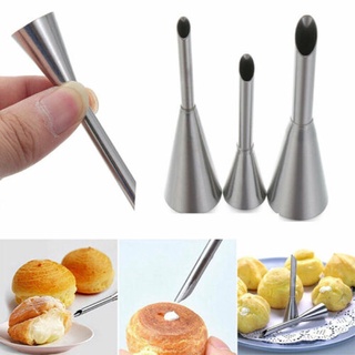 Cream Puff Nozzles 4Pcs Cream Decoration Donut For Filling Puffs Stainless/wonder4/ (1)