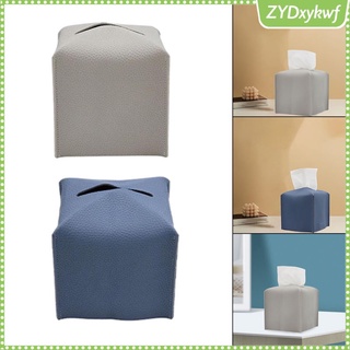 2x PU Leather Tissue Box Toilet Holder Cover Paper Case Home Car Hotel