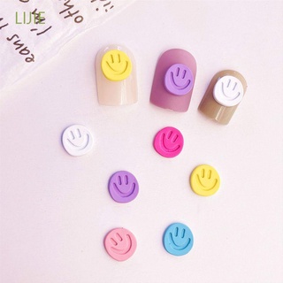 Lijie sonriente botones De aleación japonés lindo encanto Colorido 3d Para decoración De uñas/cara sonriente/Multicolorido