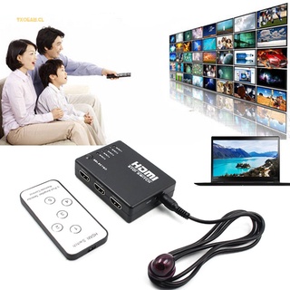 5 Port HDMI Splitter Switch Selector With Remote Control HUB IR 1080P Switcher For HDTV PS3