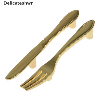 [delicateshwr] gabinete de cocina puerta cajón tiradores cuchara cromada tenedor cuchillo diseño creativo caliente