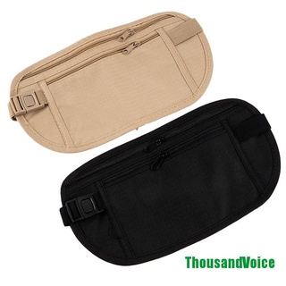 [ThousandVoice] Bolsas invisibles de cintura de viaje para pasaporte bolsa de cinturón oculta cartera (1)