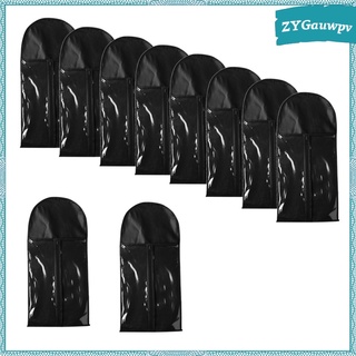 10x Portable Plastic Wigs Toupee Case Bag Hanger Pouch Organizer Black