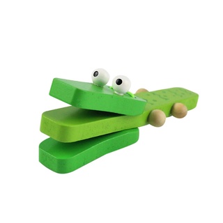 Wmmb - castañuela de madera con forma de cocodrilo, instrumento Musical de dibujos animados, juguete educativo, juguetes de juguete