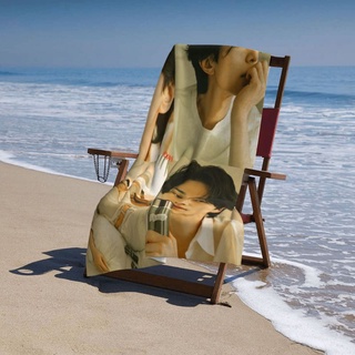 Lee Dong-wook-Toalla De Playa Personalizada Para Niños Y Adultos , Baño Toallas De Piscina , Spa , Viaje En Casa , Uso Del Hotel (80 X 130 CM) (4)