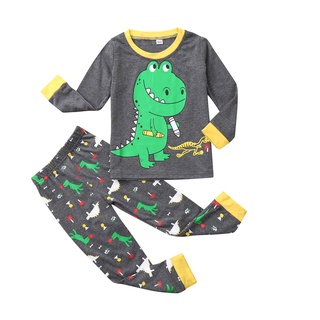 babyya bebé niños niñas de manga larga dinosaurio impreso tops+pantalones pijamas conjunto