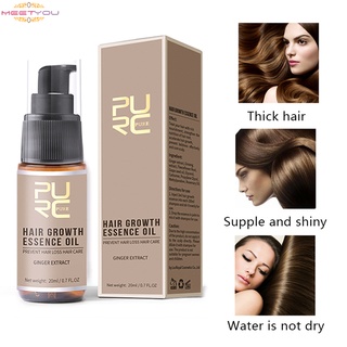 Rápido crecimiento del cabello esencia aceite extracto de jengibre Spray prevenir la pérdida del cabello