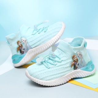 Cc&mama Frozen princesa niñas zapatos 16-21CM respirable zapatos deportivos estudiantes luminoso zapatilla de deporte moda Led zapatos voladores (2)