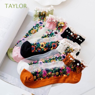 TAYLOR Calcetines/calcetines/calcetines/calcetines/multicolores/multicolores de Primavera/malla de malla para mujer