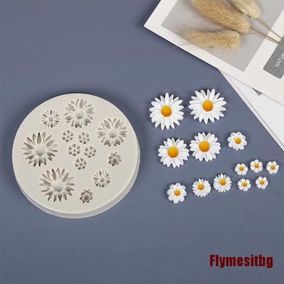 FLBG Daisy Wild crisantemo forma de flor molde de silicona Sugarcraft pastel hornear (1)
