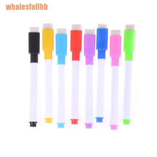 ❦whalesfallhb❦ 5Pcs/Set Colourful Dry Wipe Board Window Markers Pens With Eraser Office Supply