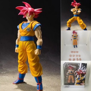 Son Goku S.H.Figuarts Dragon Ball Z Rojo Super Saiyan Dios SS Figura De Acción