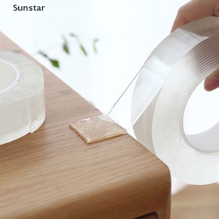 [Sunstar] Nano cinta transparente lavable de doble cara adhesiva traza pasta extraíble pegamento