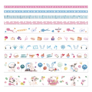 felicia 10pcs/box Cute Cartoon Animals Washi Tapes Scrapbooking DIY Decor Japanese Masking Tape (6)