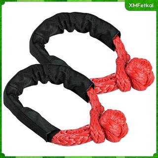 2pcs Synthetic Soft Shackle 1/2\\\" X 22 Inch Recovery Strap for Truck Jeep