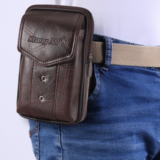 [hst]multifunción de los hombres de cuero de la pu bolsas de cintura casual teléfono cartera cinturón bum bolsa (8)