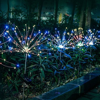 ah fuegos artificiales cadena de luz ramo de hadas diente de león luces solares luz de hadas twinkle creativo jardín/yarda