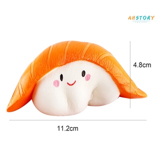 ahstory novedad simulación salmón sushi slowing rebote juguete descompresión muñeca niños regalo (8)