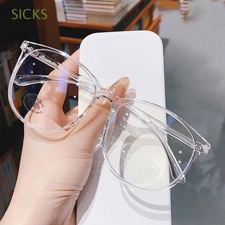 sicks moda bloqueo gafas transparentes gafas ópticas gafas gafas mujeres anti azul luz coreana redonda de plástico retro transparente gafas/multicolor