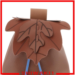 [SHIWAKI1] Monedero Medieval de cuero vikingo con cordón, cinturón pequeño, bolsa pequeña de cadera, lado de riñón, bolsa de Larp, Festival del renacimiento, monedero de dinero, mujer, bolsa de mano, marrón