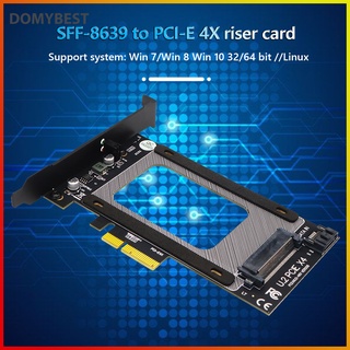 (Domybest) Pci-e tarjeta elevadora 4X a U.2 SFF-8639 adaptador PCIE U.2 SSD a PCI Express tarjetas