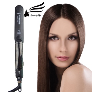 Profesional argán aceite de vapor alisador plano hierro inyección pintura 450F enderezamiento planchas cuidado del cabello herramientas de peinado (5)