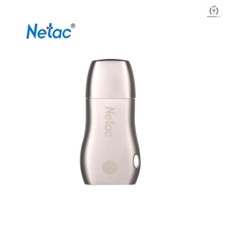 Na Netac U628 USB Flash Drive 64GB U Disk Pendrive Pendrive Pendrive portátil Flash Drive huella dactilar cifrado para negocios