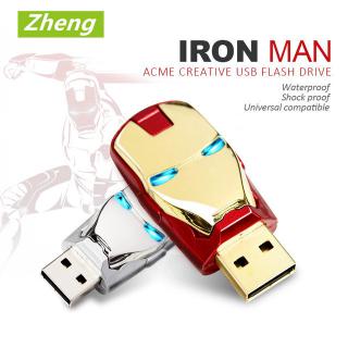 Unidad Flash USB 2.0 Portátil Con Vengadores/Iron Man Luz LED
