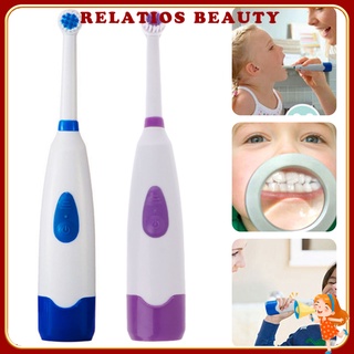 <sale>1 juego de cepillo de dientes eléctrico con cabezales de repuesto para cuidado bucal impermeable adultos niños cepillo de dientes de limpieza automática para cuidado dental