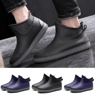[botas de hombre] yts hombres tubo corto antideslizante impermeable zapatos botas de lluvia zapatos de moda zapatos de pesca