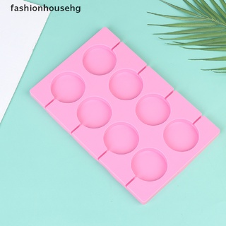 [Fashionhousehg] 8 Holes Silicone Mold Big Round Lollipop Mold Cake Decorating Tools Kitchen Tool HOT SELL