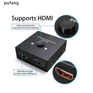 (Hotsale) chapado en oro 2 puertos HDMI bidireccional 2x1 conmutador 1x2 divisor Selector 3D 4K {bigsale} (5)