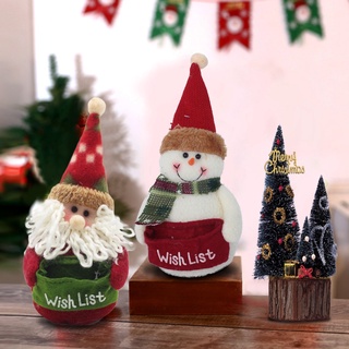 navidad decoración suministros muñeco de nieve santa claus dibujos animados muñeca navidad atmósfera decoración creativa regalo de vacaciones