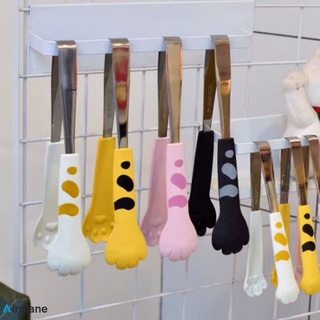 pinzas en forma de pata de gato japonés lindo de dibujos animados pinzas de comida de acero inoxidable barbacoa pinzas de cocina gadgets accesorios de cocina ai