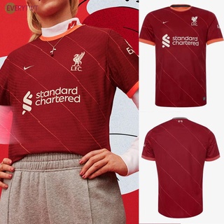 Jersey 2021-22 cómodo fútbol Liverpool tallas grandes cuello redondo S-XXL