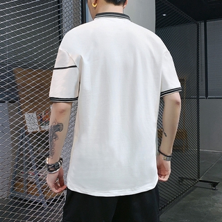 Nike - camiseta de manga corta con estampado Simple para hombre, suelta, Casual, solapa (5)
