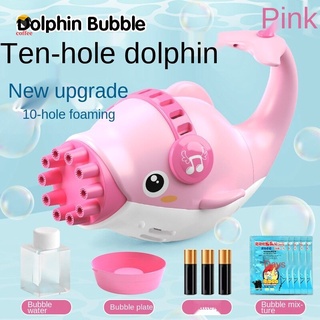 Ce de diez agujeros de la máquina de burbujas delfín eléctrico de la máquina de burbujas de los niños al aire libre (9)