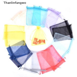 [THA] 50pcs Organza Bags Wedding Pouches Jewelry Packaging Bags Gift Bag Candy Color GWO