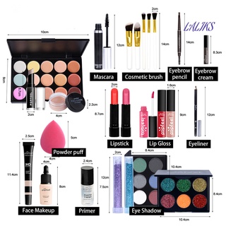 laliks 25Pcs/Set Makeup Kit Professional Universal Full Set Cosmetic Combo Set for Female Beginner (5)