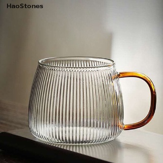 Haostones resistente al calor taza de agua de vidrio con mango de té leche bebida taza de cerveza jugo taza MY