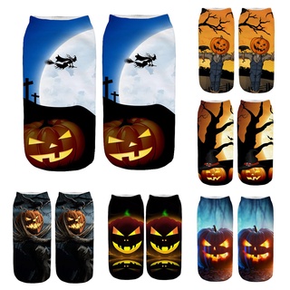 Bgk calcetines deportivos casuales 3d con estampado De calabaza Para halloween/negocios (1)