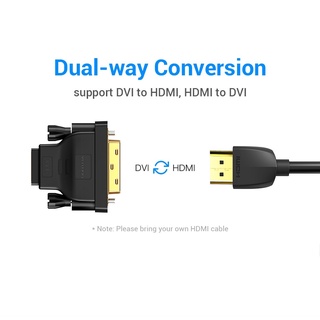 Vention Two-Way DVI D 24+1 Male To HDMI Female Cable Connector Converter For Projector HDMI To DVI (3)