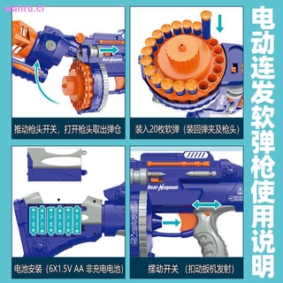 pistola de juguete para niños, ráfaga eléctrica, pistola de bala suave, pistola de disparo de niño m416 comer pollo gatling submáquina (9)