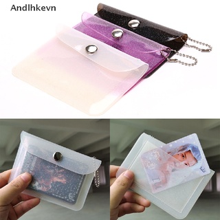 [andl] transparente impermeable pvc titular de la tarjeta de visita mini cartera niñas monedero c615